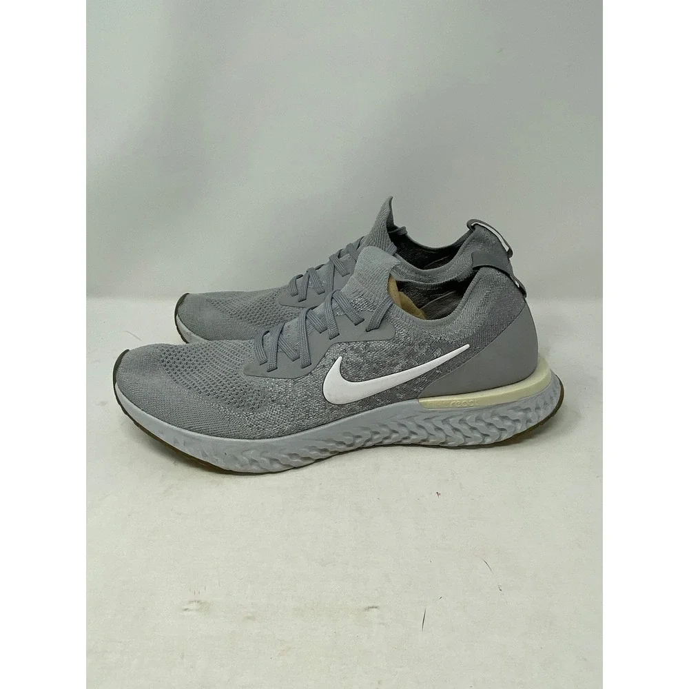 Nike Epic React Flyknit Wolf Grey Mens Running Shoes AQ0067-002 Size 12
